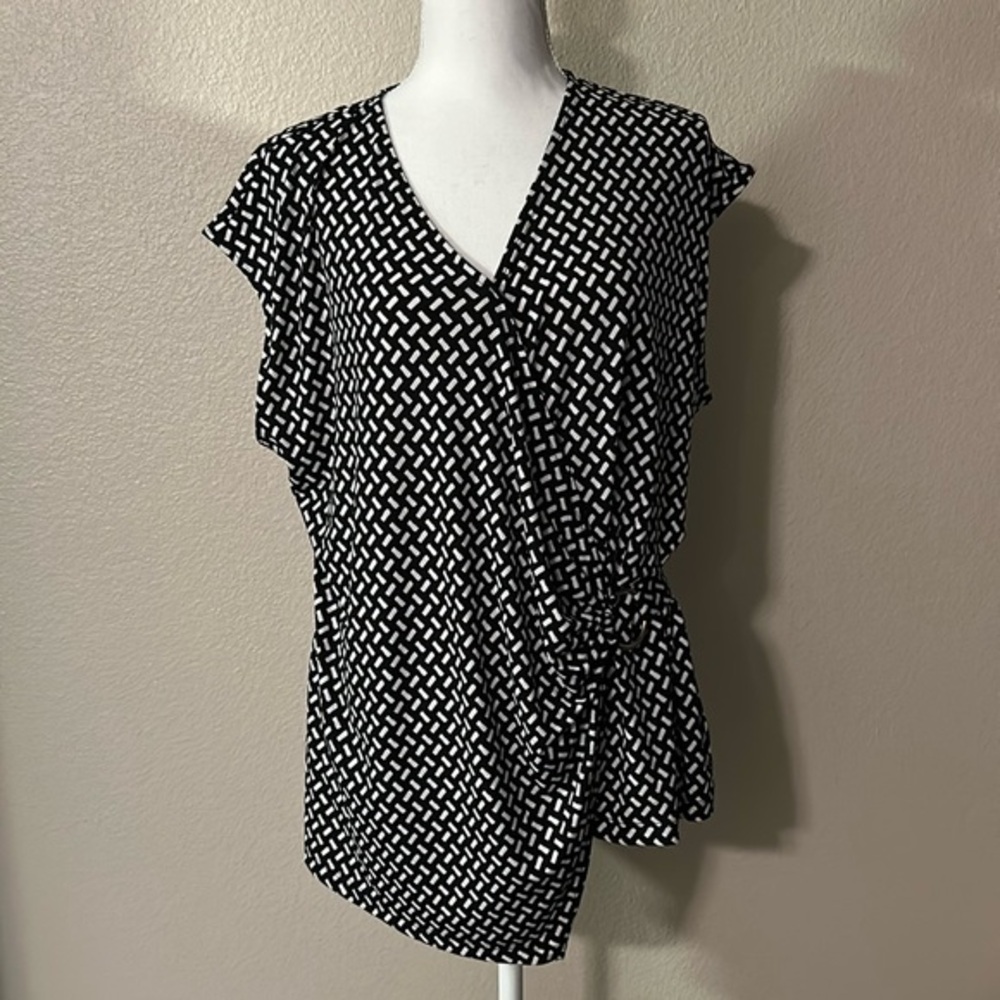 Jones New York Signature Black White Sleeveless XL